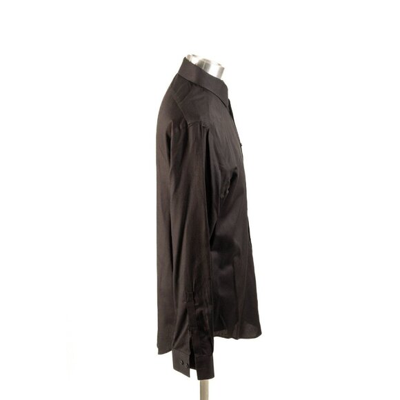 Calvin‎ Klein Mens Steel Slim-Fit Herringbone Black Size Large 16 32/33 - Picture 2 of 8